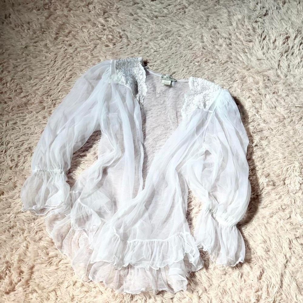 Vintage Y2K White Ethereal Angel Core Goddess Whimsical Clueless Top Womens M
